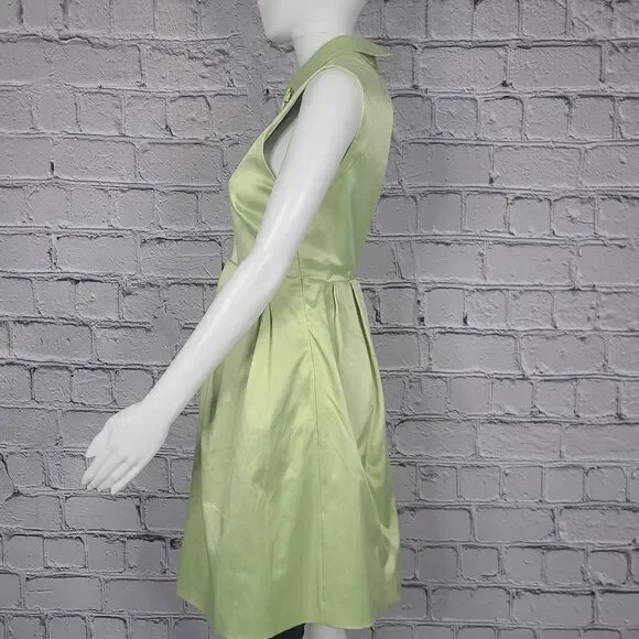 Mangano Green Satin Midi Dress, Women's Small - Picture 5 of 15